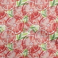 thumbnail image 1 of oneOone Velvet Red Fabric Leaves & Lemon Sewing Material Print Fabric By The Yard 58 Inch Wide, 1 of 5