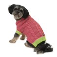 thumbnail image 1 of Cody's Pink Chunky Cable Dog Sweater, 1 of 1