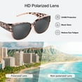 thumbnail image 3 of TINHAO Polarized Sunglasses Over Glasses for Women Men, Fit Over Glasses Sunglasses with Square Oversized UV Protection, 3 of 7