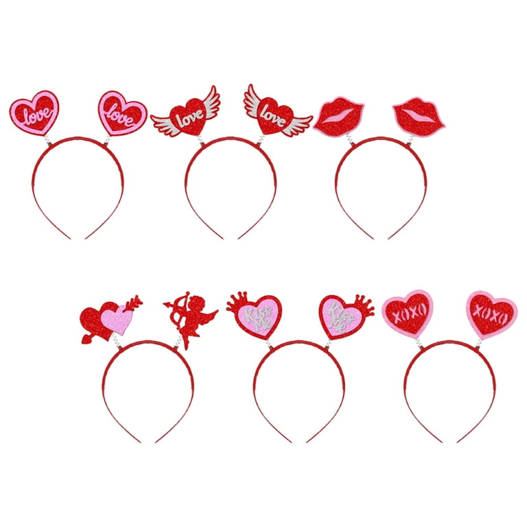 6pcs Valentines Day Headband Heart Headband Women Headdress  display picture 3