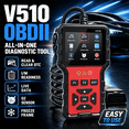 thumbnail image 6 of V510 OBD2 Scanner Diagnostic Tool -Code Reader, Reset Function, Data Stream, I/M Readiness, Full OBS2 Function, Modes 6 & 8, for All 1996+ Vehicles, 6 of 8