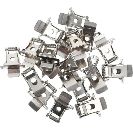 Topbathy 20Pcs Silver Spring Clips for Recessed Light Ceiling Lamp Fastening