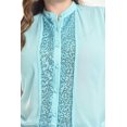thumbnail image 4 of Blusa con Detalles de Lentejuela Roman Fashion Tallas Extras 8034 Menta Azul 40, 4 of 6