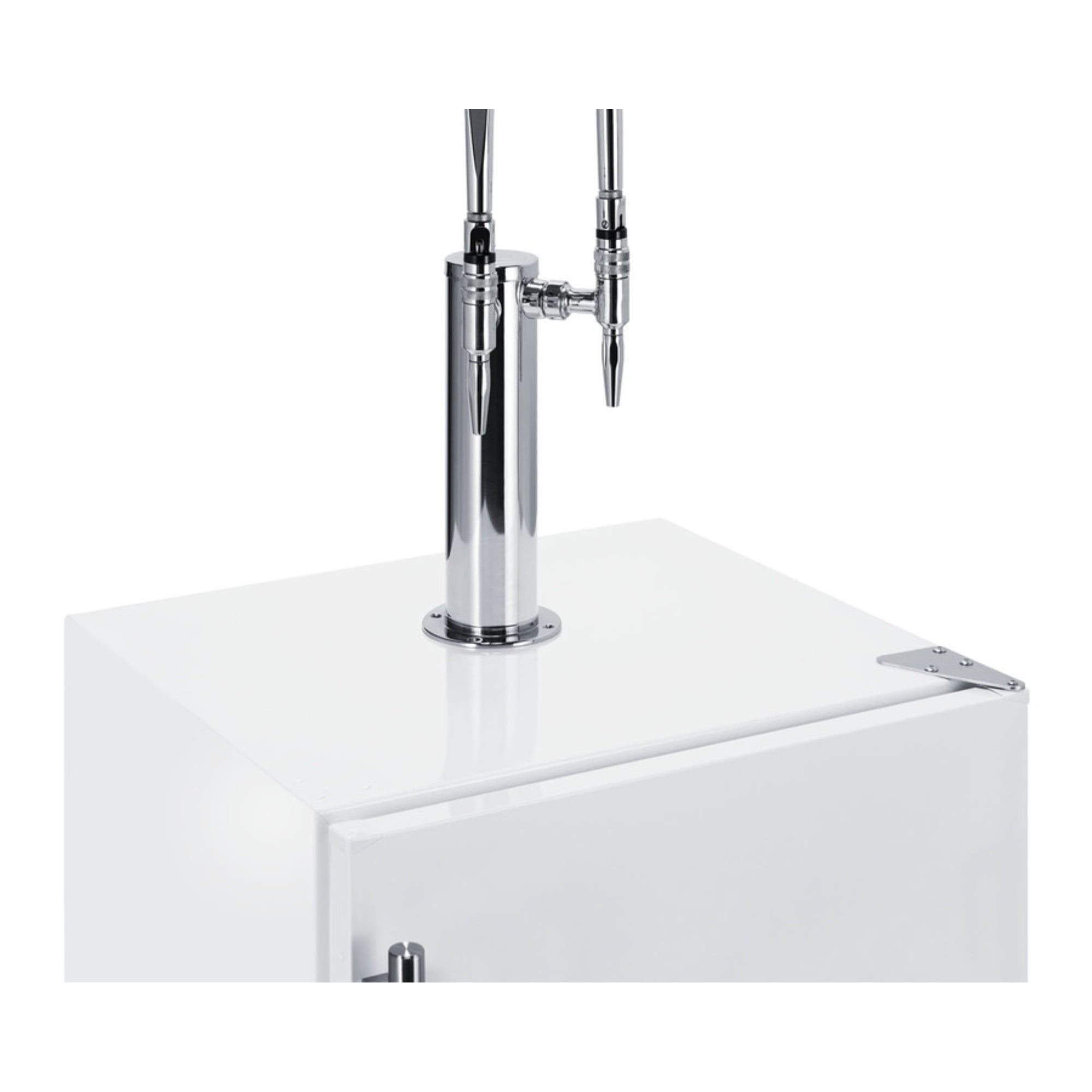 Summit 24-Inch ADA Compliant Outdoor Rated Double Tap Nitro-Infused Coffee Dispenser / Kegerator - SBC58WHBIADANCFTWIN