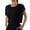 Black, variant on Women's Summer Round Neck Quick Dry T-Shirt, Solid Breathable Lightweight Short Sleeve Athletic Casual Top Black S