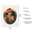 thumbnail image 2 of Portrait of a Native Hawaiian Girl with Flower Leis - Vintage Hawaiian Color Postcard c.1900 - Fine Art Matte Paper Print (Unframed) 11x14in, 2 of 4