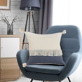thumbnail image 2 of LR Home Fringe Festival Blue Color Block Throw Pillow, 2 of 10
