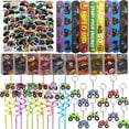 thumbnail image 1 of Set de obsequios para fiestas de cumpleaños de Monster Jam con 110 piezas ChsltMxq, 1 of 7