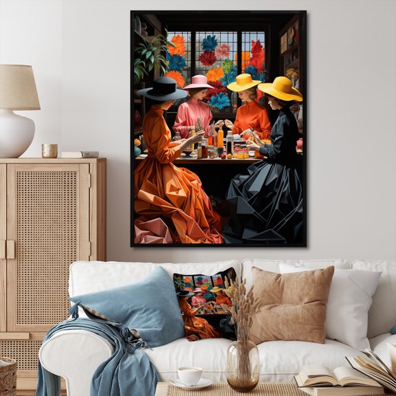 Designart "Fashion Haute Couture gracefulness I" Fashion Floater Framed Canvas Art Print