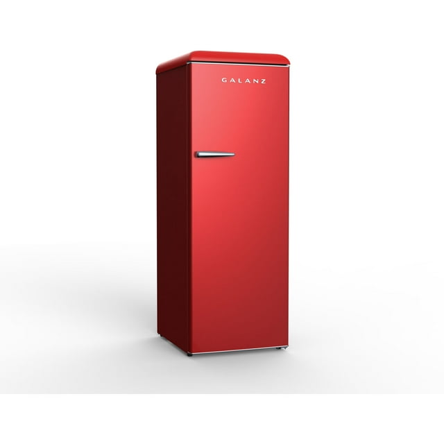 Galanz 11.0Cu. Ft. Convertible Retro Style Upright Freezer, Red