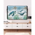 thumbnail image 3 of Outdoor TV Cover 52 to 55 Inch Weatherproof, Marine Life Waterproof TV Screen Protector for Outside Decor with Zipper and Pocket 52"L x 30"H , Turtle Octopus Whale Compass Starfish, 3 of 7