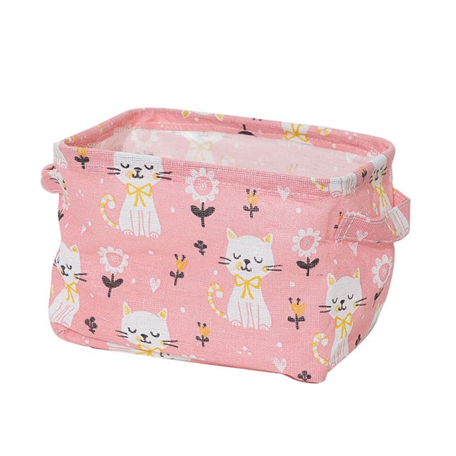 CAROOTU Boîte de Rangement de Bande Dessinée en Toile Pliable 4 Pcs / Set avec un Joli Récipient de Collation Imprimé