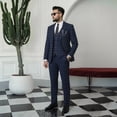 thumbnail image 5 of i·FineLong Men's Plaid Three - Piece Suit, Suitable for Business and Travel, 5 of 7