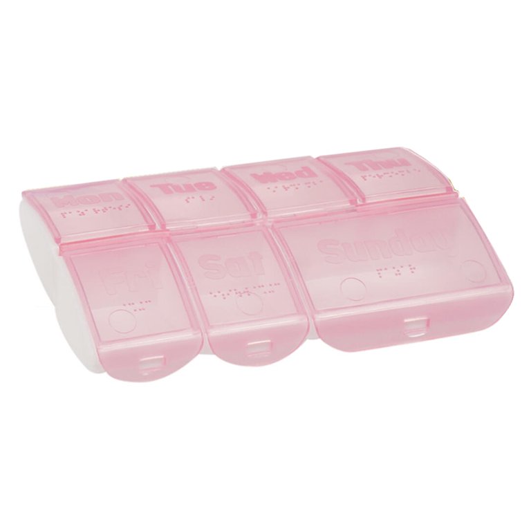 2 Pack Weekly Pop Up Pill Box Storage Organizer 7 Day Medication Compartment Set