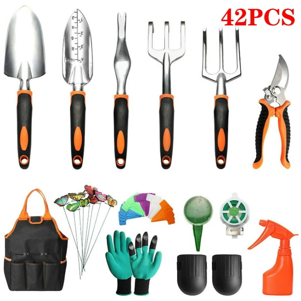 Garden Tool Set, Stainless Steel Heavy Duty Gardening Tool Set, 42Pcs