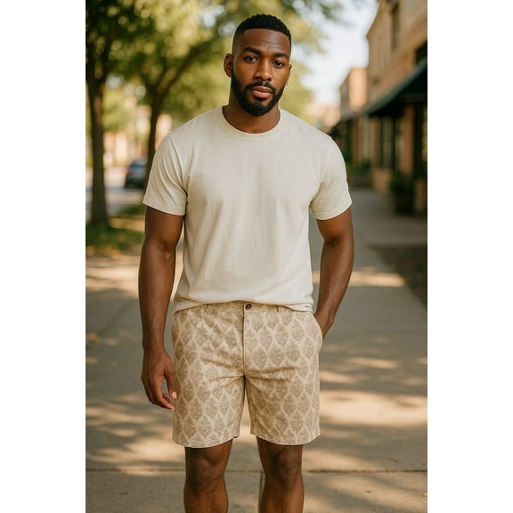 Linden Flat Front Shorts Men's Size 38 98% Cotton 2% Spandex