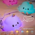 thumbnail image 3 of Luz nocturna LED en la nube para niños, luz de silicona suave para el dormitorio de la guardería, luz colorida para dormir con sensor táctil y lámpara de control remoto para el dormitorio de los niño, 3 of 5