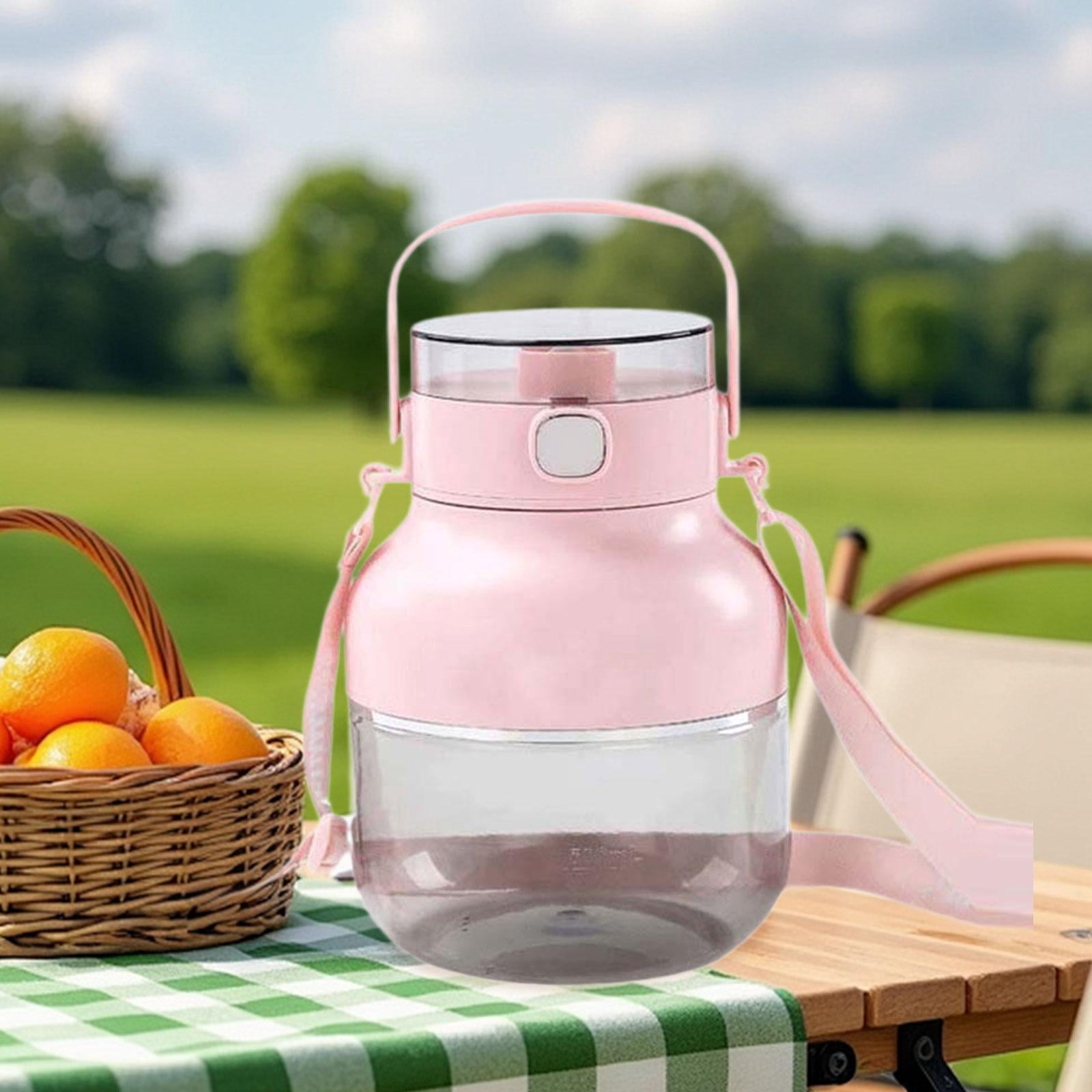 Fiocias Electric Juicer Small Juice Maker Fruit Mixing Machine Rechargeable Orange Lemon Pink