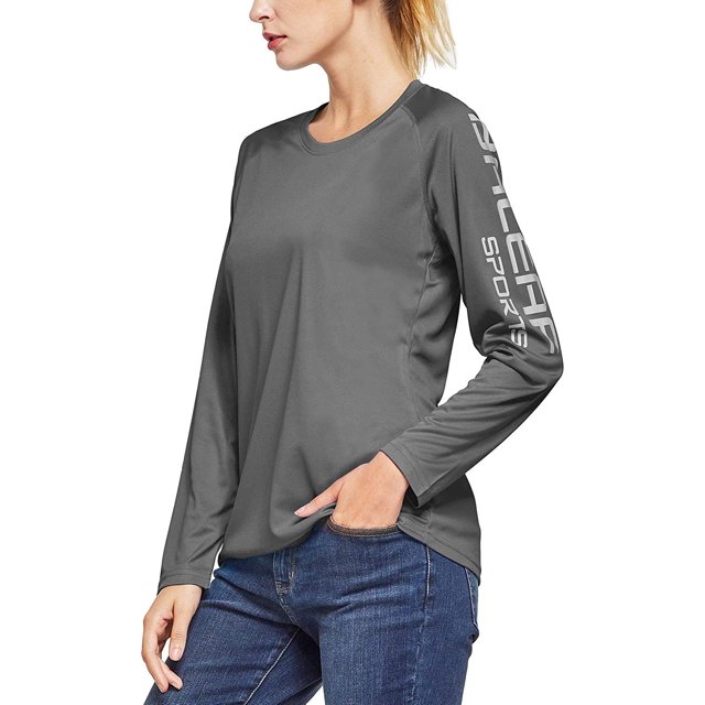 Chemises à Manches Longues pour Femmes UPF 50+ Protection Solaire SPF Séchage Rapide T-Shirt Léger Randonnée Extérieure Pêche