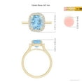 thumbnail image 5 of ANGARA Natural Rectangular 1.85 ct Aquamarine Cathedral Style Cocktail Ring in 14K Yellow Gold for Women (Size-9x7mm) | March Birthstone, Anniversary, Jewelry Gift for Women | Natural Aquamarine Ring, 5 of 10