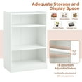 thumbnail image 6 of Costway 2 PCS 3-Tier Bookcase Open Multipurpose Display Rack Cabinet with Adjustable Shelves White, 6 of 11