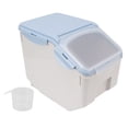 thumbnail image 2 of Airtight Rice Storage Container, Dustproof Bulk Food Container Bin Environmental Material  Plastic Storage Bins with Leak Proof Lid for Rice Flour Cereal Pet Food Storage, 2 of 8