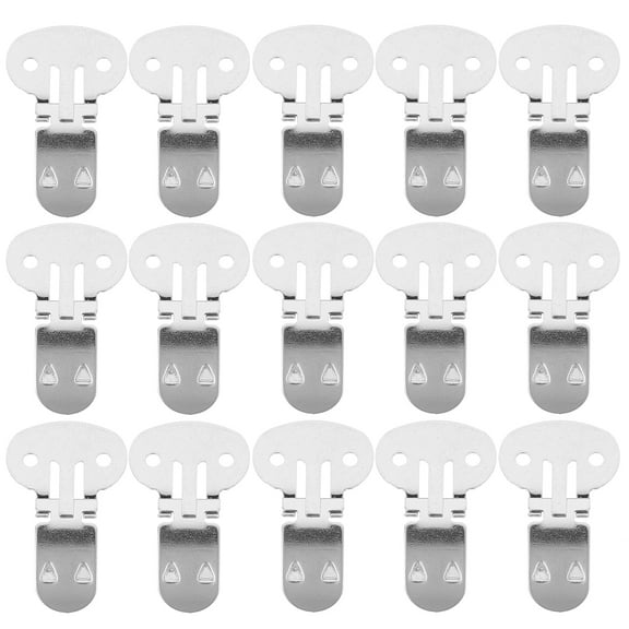 OUNONA 20Pcs Flat Blank Shoe Clip Metal Shoe Clips DIY Shoe Buckles Crafts Making Supply
