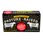 Vital Farms Unsalted Pasture-Raised Butter, 8 Oz, 2 Ct