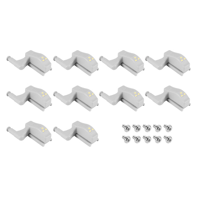 10 Pcs Lampe Intelligente à Capteur LED pour Armoire Placard Garde-Robe Blanc Chaud