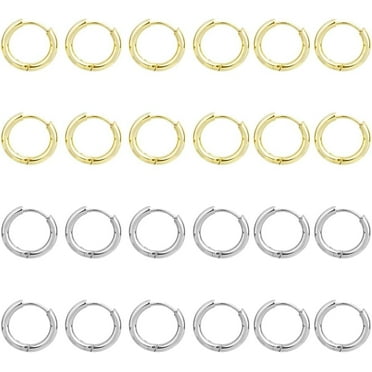Titanium Steel Hoop Earrings Small Huggie Earrings Hoops 17mm Sleeper Hoop Earrings Minimalist Cartilage Earrings Hoop