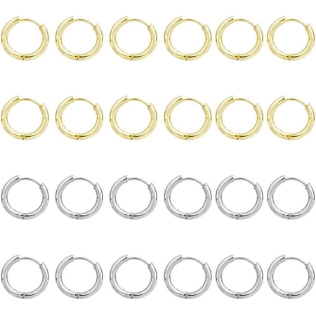 Titanium Steel Hoop Earrings Small Huggie Earrings Hoops 17mm Sleeper Hoop Earrings Minimalist Cartilage Earrings Hoop