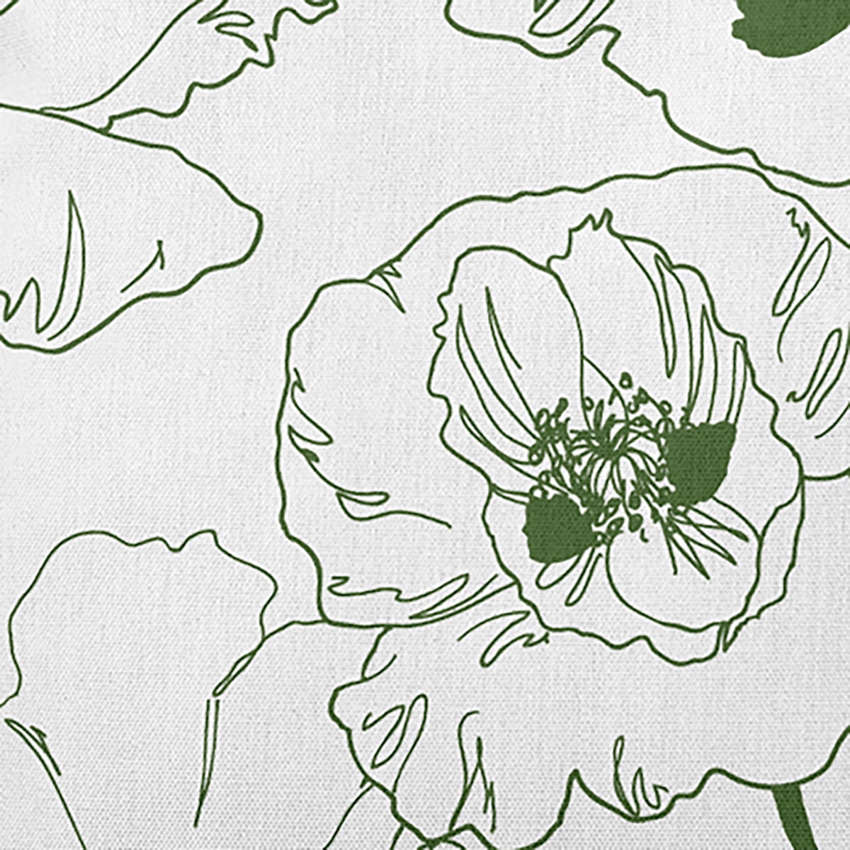 20" x 20" Simply Daisy Popping Poppies Polyester Accent Pillow, Leaf Qty 1