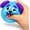 Blue One, variant on 5PACK Funny Face Squishy Stress Balls, Stress Relief Desk Accessory for Adults (Blue one)