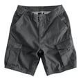 thumbnail image 6 of Domuza Men Cargo Shorts with Pockets Casual Knee Length Lightweight Shorts Stretch Outdoor Hiking Travel Work Short Pants Gray 2XL, 6 of 6