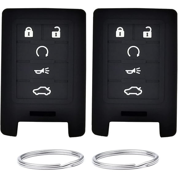 REPROTECTING Silicone Rubber Key Fob Cover Compatible with (5 Buttons) 2006-2015 Cadillac ATS CTS DTS Escalade Escalade