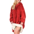 thumbnail image 4 of Sudadera Tipo Hoodie Cobija Unisex Hoodie Shendy Vendy Con Capucha Afelpada Suave Rojo, 4 of 5