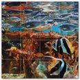 thumbnail image 1 of Picture-Tiles.com: Coral Ceramic Tile Wall Mural WAL500405-44L. 32"W x 32"H using (16) 8" x 8" Ceramic Tiles-Satin Finish, 1 of 3