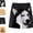 Black, variant on Shorts with Dog Face on Butt, Graphic Dog Boxer Shorts, Dogs Beach Boxer Shorts, Soft Loose Fit, Unisex, Yellow, XL