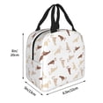thumbnail image 2 of Rateoe Leopard Print Pattern Insulated Lunch Bag with Thick Aluminum Foil Lunch Tote Bag with Front Pocket for Men and Women, Ideal for Work, School, Picnics, and Travel, 2 of 5