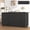 Black, variant on Fluted Sideboard Buffet Cabinet with Storage,59" Modern Credenza Wood Accent Cabinet Media Console Cabinet with Adjustable Shelves & Charging Station for Living Room Entryway(Black)