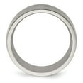 thumbnail image 2 of Two-Tone Titanium Silver Ring Band Wedding Sterling Silver Standard Flat, 2 of 6
