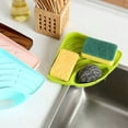 thumbnail image 2 of nipocaio Kitchen Sink Corner Caddy Storage Rack Sponge Holder,Bathroom Faucet Soap Cleaning Brush Organizer, Green, 2 of 4