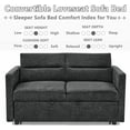 thumbnail image 4 of 54.5" Pull Out Sofa Sleeper Couch, 3-in-1 Convertible Sleeper Sofa Bed for Living Room Apartment, Breathable Chenille Adjustable Sleeper Loveseat with Pull Out Bed and Side Pockets, Black, 4 of 8