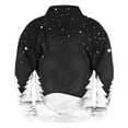 thumbnail image 3 of GERsome Men's Quarter Zip Christmas Sweatshirt, Xmas Snowflake Graphic Long Sleeve Fleece Sweatshirt Pullover Tops Sizes S-4XL（Black/XXXL）, 3 of 3