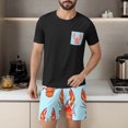 thumbnail image 5 of GERsome Mens Pajama Sets 2 Piece Short Sleeve Crewneck Tops and Shorts Lounge Sets Summer Soft Lightweight Nightwear M-3XL, 5 of 6
