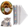 thumbnail image 4 of Greeniant Bufanda de baba para 4 estaciones, plegable, de algodón suave, elegante, reutilizable, ajustable, toalla Triangular para mascotas, para cuello Ropa para mascotas Negro Tipo 2 Greeniant PT003844-05, 4 of 6