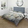 thumbnail image 1 of Designart "Silent Bird Watcher II" Animals Bedding Covert Set - Bird Grey Children's Art Bed Set With 2 Shams, 1 of 6