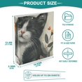 thumbnail image 5 of Cats Leaves Hearts 3 Ring Binders 1.5 inch Hardcover File Folders with Interior Pockets A4 Size Organizer for School Office Hospital, 5 of 8