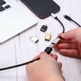 thumbnail image 5 of 3 Pcs Adaptador USB, Adaptador USB C a USB, Convertidor USB a USB C, Adaptador USB Tipo C, Adaptador USB C, Adaptador de cable USB a USB C para teléfono, laptop, coche, negro, 5 of 5