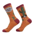 thumbnail image 2 of Women's Dont Be A Prick Socks Funny Sarcastic Cactus Graphic Footwear, 2 of 9